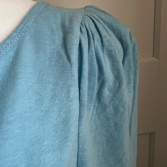 Pilco Light Blue Henley Top - S - Picture 2 of 3